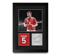 HWC Trading Harry Maguire Gifts Printed Signed Autograph Picture for Football Fans and Supporters - A4 Portrait Framed