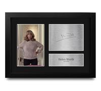 HWC Trading Helen Worth Coronation Street Gail Platt Gifts Printed Signed Autograph Picture for TV Show Fans - A4 Framed