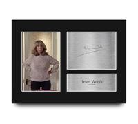 HWC Trading Helen Worth Coronation Street Gail Platt Gifts Printed Signed Autograph Picture for TV Show Fans - A4