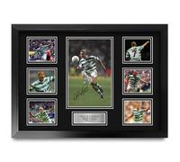 HWC Trading Henrik Larsson Celtic Printed Memorabilia Signed Autograph Photograph Display for Football Fans and Supporters - A2 Framed (ID-006482)
