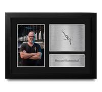 HWC Trading Heston Blumenthal Gifts Printed Signed Autograph Picture for Master Chef and Culinary Fans - A4 Framed