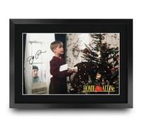 HWC Trading Home Alone Scene 1 Gifts Printed Signed Autograph Picture for Movie Memorabilia Fans - A3 Framed