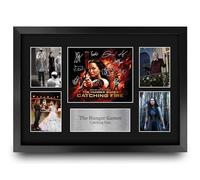 HWC Trading Hunger Games 2 Catching Fire Gifts Printed Signed Autograph Presentation Display Montage for Movie Memorabilia Fans - A3 Framed