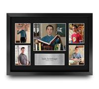 HWC Trading Iain Armitage Young Sheldon Gifts Printed Signed Autograph Presentation Photo Montage Display for TV Show Fans - A3 Framed