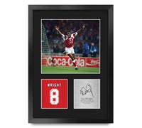 HWC Trading Ian Wright Arsenal Gifts Printed Signed Autograph Picture for Football Fans and Supporters - A3 Portrait Framed