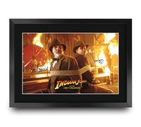 HWC Trading Indiana Jones and the Last Crusade Scene 1 Gifts Printed Signed Autograph Picture for Movie Memorabilia Fans - A3 Framed
