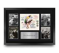 HWC Trading It's a Wonderful Life Gifts Printed Signed Autograph Presentation Display Montage for Movie Memorabilia Fans - A3 Framed