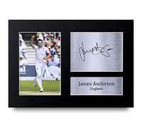 HWC Trading James Anderson Signed A4 Printed Autograph England Cricket Photo Display
