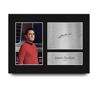 HWC Trading James Doohan Star Trek Scott Gifts Printed Signed Autograph Picture for Movie Memorabilia Fans - A4