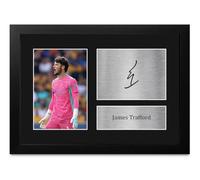 HWC Trading James Trafford Gifts Printed Signed Autograph Picture for Football Fans and Supporters - A4 Framed