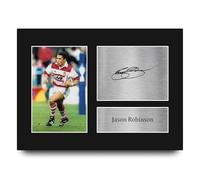 HWC Trading Jason Robinson Wigan Gifts Printed Signed Autograph Picture for Rugby League Fans - A4