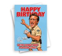 HWC Trading Jaws Birthday Card, Movie Fan Greeting Card | Blank Inside for Your Own Message, Matching Envelope, Printed in the UK, Gift for Him or Her
