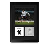 HWC Trading Jay-Jay Okocha Bolton Wanderers Gifts Printed Signed Autograph Picture for Football Fans and Supporters - A4 Portrait Framed