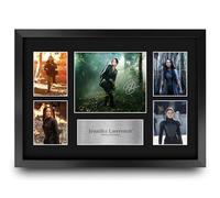 HWC Trading Jennifer Lawrence Hunger Games Gifts Printed Signed Autograph Picture Display for Movie Memorabilia Fans - A3 Framed