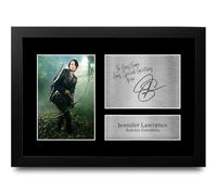 HWC Trading Jennifer Lawrence Personalised Gift - Signed Autograph Picture, Framed A4 Film Memorabilia with Custom Name Message for Birthday Christmas Wedding