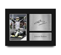 HWC Trading Jenson Button Gifts Printed Signed Autograph Picture for F1 Formula 1 Racing Fans - A4
