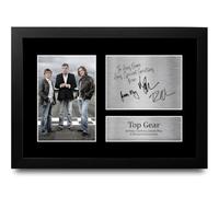 HWC Trading Jeremy Clarkson, Richard Hammond & James May Personalised Gift - Signed Autograph Picture, Framed A4 TV Memorabilia with Custom Name Message for Birthday Christmas Wedding