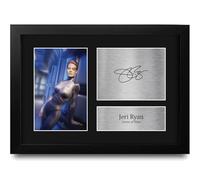 HWC Trading Jeri Ryan Star Trek Seven of Nine Gifts Printed Signed Autograph Picture for Movie Memorabilia Fans - A4 Framed