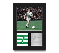 HWC Trading Jimmy Johnstone Celtic Gifts Printed Signed Autograph Picture for Football Fans and Supporters - A4 Portrait