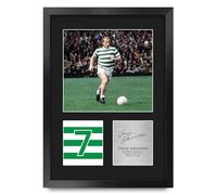 HWC Trading Jimmy Johnstone Celtic Gifts Printed Signed Autograph Picture for Football Fans and Supporters - A3 Portrait Framed