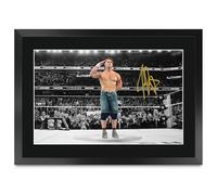 HWC Trading John Cena Gifts Printed Signed Autograph Picture for WWE & WWF Memorabilia Fans - A3 Framed (ID-006192)