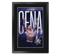 HWC Trading John Cena Gifts Printed Signed Autograph Picture for WWE & WWF Memorabilia Fans - A3 Framed (ID-006250)