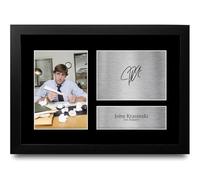 HWC Trading John Krasinski US Office Gifts Printed Signed Autograph Picture for TV Show Fans - A4 Framed
