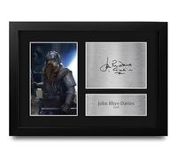 HWC Trading John Rhys-Davies The Lord of the Rings Gimli Gifts Printed Signed Autograph Picture for Movie Memorabilia Fans - A4 Framed