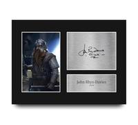 HWC Trading John Rhys-Davies The Lord of the Rings Gimli Gifts Printed Signed Autograph Picture for Movie Memorabilia Fans - A4