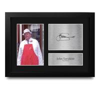 HWC Trading John Savident Coronation Street Fred Elliott Gifts Printed Signed Autograph Picture for TV Show Fans - A4 Framed