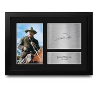 HWC Trading John Wayne The Shootist J.B. Books Gifts Printed Signed Autograph Picture for Movie Memorabilia Fans - A4 Framed