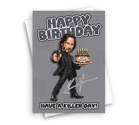 HWC Trading John Wick Keanu Reeves Birthday Card, Movie Fan Greeting Card | Blank Inside for Your Own Message, Matching Envelope, Printed in the UK, Gift for Him or Her