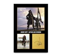 HWC Trading Johnny Depp Pirates of the Caribbean Captain Jack Sparrow Gifts Printed Signed Autograph Picture for Movie Memorabilia Fans - A4 Print Only (ID-005883)
