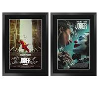 HWC Trading Joker Collection Joaquin Phoenix Gifts Printed Poster Set Signed Autograph Picture for Movie Memorabilia Fans - A3 Framed
