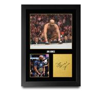 HWC Trading Jon Jones Gifts Printed Signed Autograph Picture for UFC Memorabilia Fans - A4 Framed Print (ID-006077)