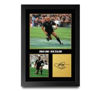 HWC Trading Jonah Lomu New Zealand Gifts Printed Signed Autograph Picture for Rugby Union Fans - A4 Framed Print (ID-006078)