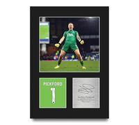 HWC Trading Jordan Pickford Everton Gifts Printed Signed Autograph Picture for Football Fans and Supporters - A4 Portrait