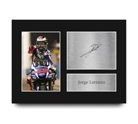 HWC Trading Jorge Lorenzo Yamaha MOTO GP Gifts Printed Signed Autograph Picture for MotoGP Racing Fans - A4