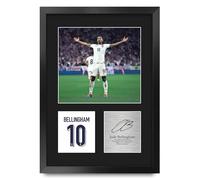 HWC Trading Jude Bellingham England Gifts Printed Signed Autograph Picture for Football Fans and Supporters - A3 Portrait Framed