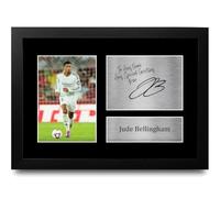 HWC Trading Jude Bellingham Personalised Gift - Signed Autograph Picture, Framed A4 Football Memorabilia with Custom Name Message for Birthday Christmas Wedding