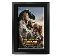 HWC Trading Jumanji 3 The Next Level Dwayne Johnson Gifts Printed Poster Signed Autograph Picture for Movie Memorabilia Fans - A3 Framed