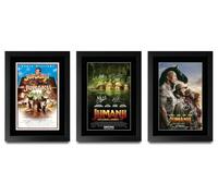 HWC Trading Jumanji Collection Gifts Printed Poster Set Signed Autograph Picture for Movie Memorabilia Fans (ID-004257) - A4 Framed Print