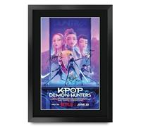 HWC Trading K-Pop Demon Hunters Arden Cho, May Hong & Ji-young Yoo Gifts Printed Poster Signed Autograph Picture for Movie Memorabilia Fans - A3 Framed