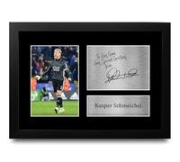HWC Trading Kasper Schmeichel Personalised Gift - Signed Autograph Picture, Framed A4 Football Memorabilia with Custom Name Message for Birthday Christmas Wedding