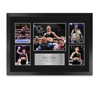 HWC Trading Katie Taylor Gifts Printed Signed Autograph Poster for Boxer Memorabilia Fans - A3 Framed (ID-009666)