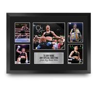 HWC Trading Katie Taylor Personalised Gift - Signed Autograph Picture, Framed A3 Film Photo Display with Custom Name Message for Birthday Christmas Wedding