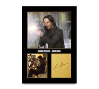 HWC Trading Keanu Reeves John Wick John Wick Gifts Printed Signed Autograph Picture for Movie Memorabilia Fans - A4 Print Only (ID-005890)