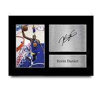 HWC Trading Kevin Durant Gift Signed A4 Printed Autograph Basketball Golden State Warriors Gifts Photo Display