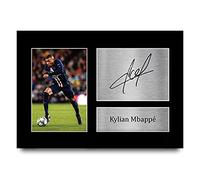 HWC Trading Kylian Mbappe Paris Blue and Reds Gifts Printed Signed Autograph Picture for Football Fans and Supporters - A4
