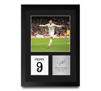 HWC Trading Kylian Mbappe Real Madrid Gifts Printed Signed Autograph Picture for Football Fans and Supporters - A4 Portrait Framed
